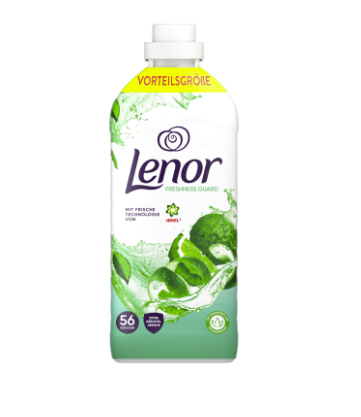 Lenor Freshness Guard осигурява 24-часова свежест и защита срещу миризми с технологията на Ariel. Подходящ за всички тъкани, дерматологично тестван и без оцветители, този омекотител прави дрехите меки и ароматизирани.