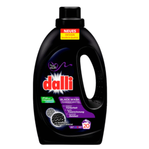 Dalli Black Wash - Течен перилен препарат за черни и тъмни дрехи, 1.1 л, 20 пранета