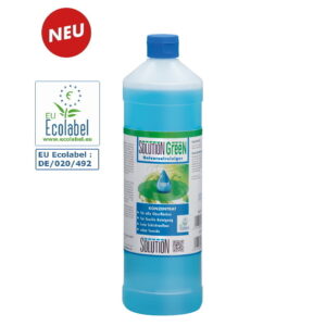 SOLUTION GreeN Universalreiniger – 1L / 10L Концентриран универсален почистващ препарат Екологичен универсален почистващ препарат, подходящ за твърди подови настилки (мрамор, гранит, плочки, фуги) и текстилни повърхности (килими, тапицерии). Без остатъци, без тензиди, съвместим с ръчно и машинно почистване. Оставя повърхностите чисти и дълготрайно защитени от нови замърсявания. ✅ Концентрат | ✅ Подходящ за всички повърхности | ✅ Без остатъци | ✅ Произведено в Германия 🇩🇪