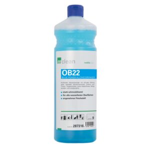 MOBILOCLEAN OB22 Blue Power 1 л – професионален универсален препарат за мазнини, мастило и лепило